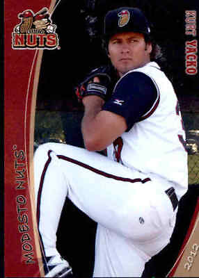 #ad 2012 Modesto Nuts Grandstand #33 Kurt Yacko Costa Mesa California Baseball Card $12.99