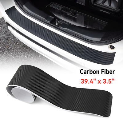 #ad Car Accessories Rear Bumper Protector Guard Trim Cover Carbon Fiber StickerTool $7.99