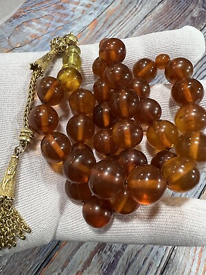 #ad Natural Baltic Amber Old Russian Prayer Beads 31G Tasbih مسبحة كهرمان كهرب طبيعي $160.00