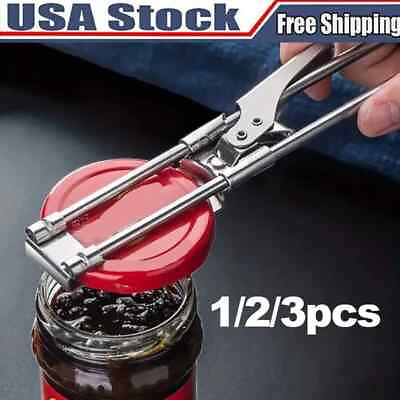 #ad 3x Adjustable Multifunctional Stainless Steel Can Opener Jar Lid Gripper Kitchen $10.99