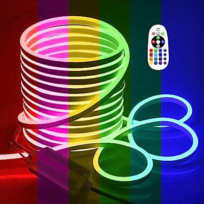 #ad RGB Neon Light Strip 50FT Multicolor Neon Rope 15M RGB Red Green Blue $102.77