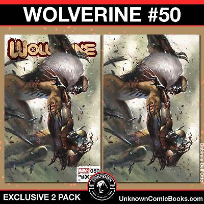 #ad 2 PACK WOLVERINE #50 UNKNOWN COMICS GABRIELE DELL’OTTO EXCLUSIVE VAR 05 29 20 $33.00
