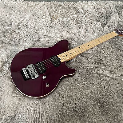 #ad Purple Handmade Electric Guitar 6 Strings Maple Neck HH Pickup Floyd Rose Bridge $277.37