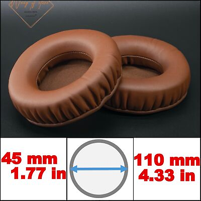 #ad Brown Coffee Full Size Thick Memory Foam Cushions Replacement Ear Pads Headphone $13.90
