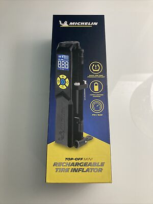 #ad Michelin Top Off Mini Rechargeable Inflator Pump Cars Bikes Balls Max 150 Psi $39.98