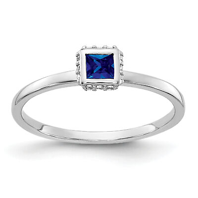 #ad 14k Gold Diamond and Princess Sapphire Ring RM4326 $403.08