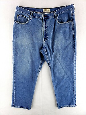 #ad Vintage L.L. Bean 40x29 Natural Fit Blue Jeans Classic Stone Wash Denim Work $12.67
