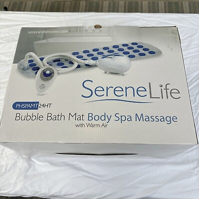 #ad SereneLife Bubble Bath Mat Body Spa Massage with Warm Air Brand New $51.99