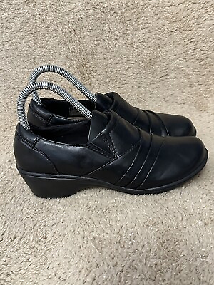 #ad Clarks Collection Soft Cushion Shoes Leather Upper Side Zipper Women’s Size 6.5M $24.99
