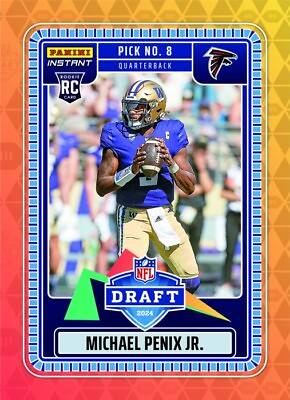 #ad 2024 Panini Instant NFL Michael Penix Jr Draft Night SP Rookie Card **Pre Sell** $6.28