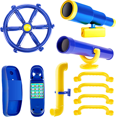 #ad Playground Accessories Swing Set Pirate Plastic Playground Equipment Set with Pl $191.88