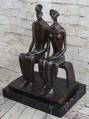 #ad King and Queen 100% Solid bronze Sculpture by Henry Moore Royal Male amp; Female $279.65