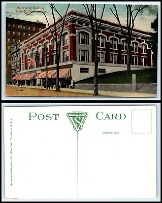 #ad CONNECTICUT Postcard New London State Street Manwaring Building G22 $2.99