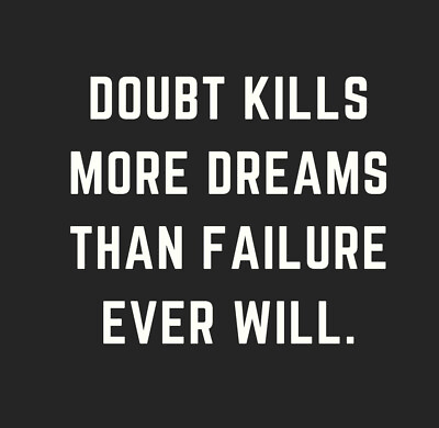 #ad 3” Doubt Failure Inspirational Quote Sticker Kill Dreams Inspire Motivational $3.99