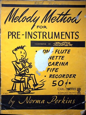 #ad MELODY METHOD PRE INSTRUMENTS BY NORMA PERKINS MUSIC SHEETS $15.96