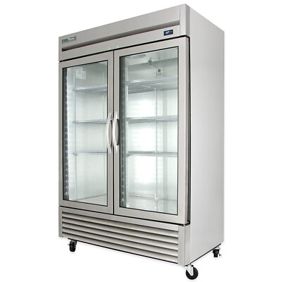 #ad True T 49G HC FGD01 54quot; Two Section Reach In Refrigerator w 2 Glass Doors B... $5922.59