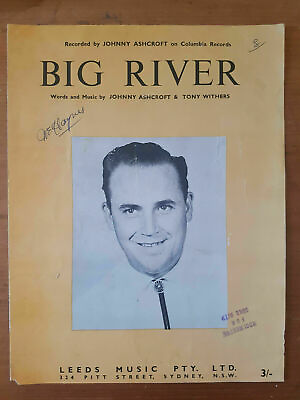 #ad Johnny Ashcroft Big River 1960 Oz Sheet Music Free Postage in Australia AU $23.99