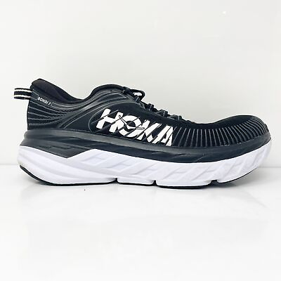 #ad Hoka One One Womens Bondi 7 1110519 BWHT Black Running Shoes Sneakers Size 6 $48.44