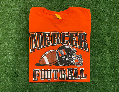 #ad YTK Champion Mercer University Bears Football t shirt orange large $19.99