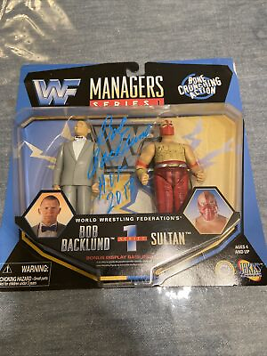 #ad Bob Backlund Autographed WWF Managers Series 1997 SALE $175 $175.00