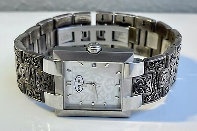 #ad Very Rare Lois Hill Women#x27;s Wristwatch Watch with Sterling Silver Bracelet $599.95