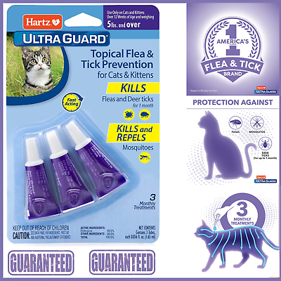 #ad ✅Flea Treatment Medicine For Cats Kittens Drops Meds Remedy Tick Control Topical $7.99