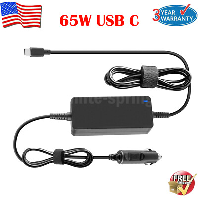 #ad 65W TypeC USB C Car Laptop Adapter Charger For Dell XPS 13 12 HP Spectre 1013 G3 $14.99