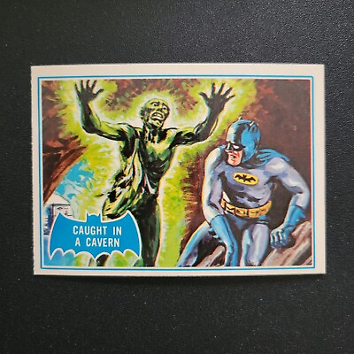 #ad 1966 TOPPS BATMAN Blue Bat #39B quot;Caught in Cavernquot; Riddler Puzzle 1989 reissue $3.48