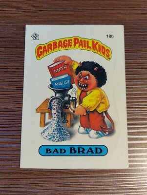 #ad Bad Brad 18b Matte back OS1 GPK 1985 Topps Garbage Pail Kids Series 1 USA $31.00
