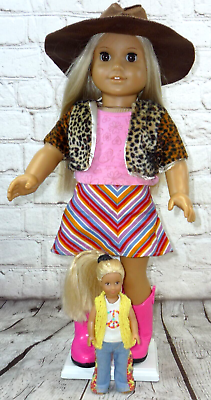 #ad American Girl Julie Doll 18” Blonde 6quot; Mini Julie Doll W Orig Outfit amp; AG Stand $110.00