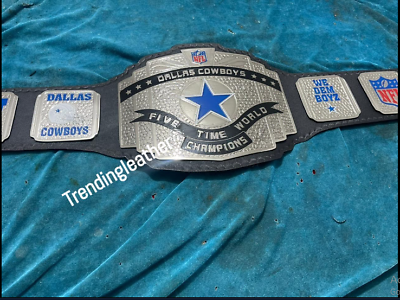 #ad Dallas Cow Boys Five Time World Championship Belt Adult Size Replica $185.00