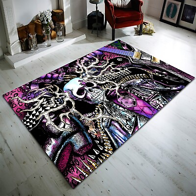 #ad Skull Rug Skull Art Rug Skull Decor Fantastic Rug Non Slip Floor Rug Custom $212.97