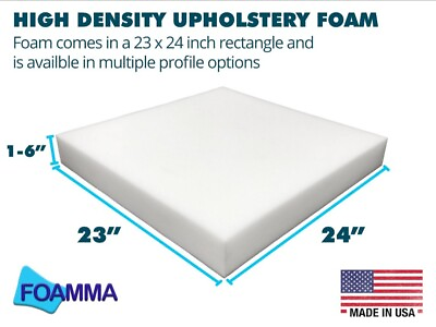 #ad HIgh Density Upholstery Foam Cushion Replacement Couch 23x24x6 $38.00