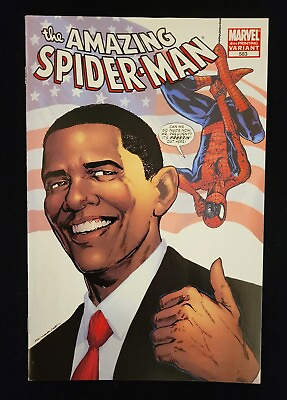 #ad THE AMAZING SPIDER MAN #583 RARE 4TH PRINTING PRESIDENT OBAMA COVER MILES $7.50