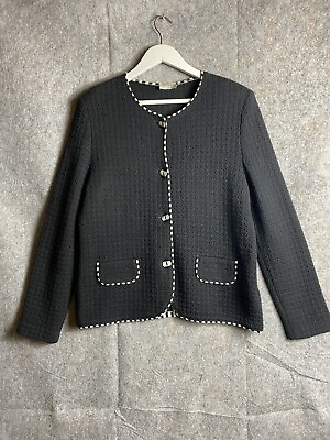 #ad Azur London jacket top size 12 UK12 Black Great Pattern Stylish Smart Used GBP 19.95