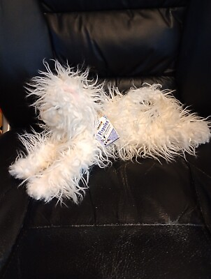 #ad Aurora Flopsies White Cat Sassy Longhaired Stuffed Animal 12quot; $0.99