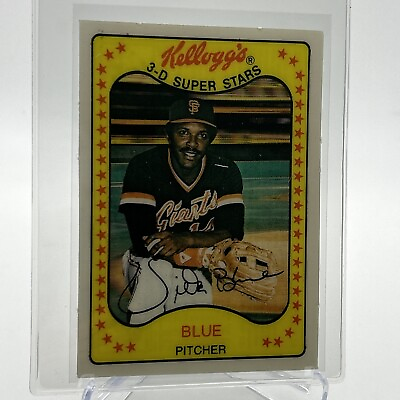 #ad 1981 Kellogg#x27;s Vida Blue Baseball Card #23 NM Mint FREE SHIPPING $1.55