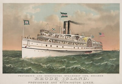 13979.Decor Poster.Room interior wall art.Rhode Island Steamer.Steamship boat $28.00