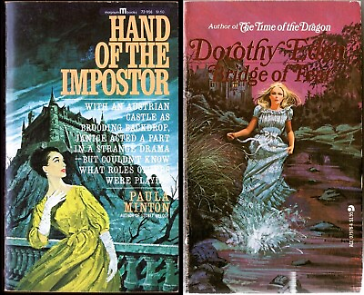 #ad Lot 2 Vintage Gothic Romances Dorothy Eden BRIDGE OF FEAR Paula Minton IMPOSTER $11.95
