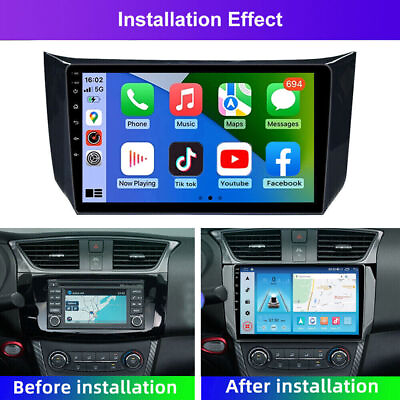 #ad US 1X For Nissan Sentra Sylphy 12 18 10.1quot; car Stereo Radio apple carplay Player $85.68