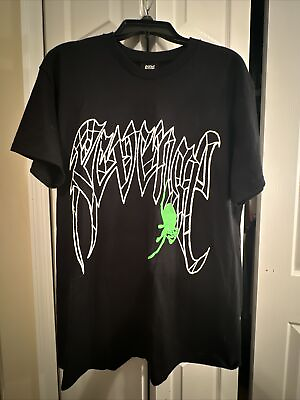 #ad Revenge Official Green Spider Arch T Shirt Puff Print MEMBERS ONLY Large $49.99