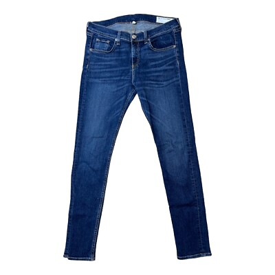 #ad Rag amp; Bone Womens Skinny Jeans 29 Stretch Phoenicia Wash Blue Denim $24.99