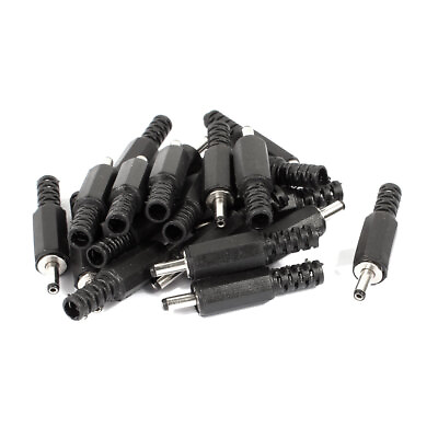 #ad 20 Pcs 3.5mmx1.35mm Male DC Power Jack Connector Socket Adapter Black AU $16.86