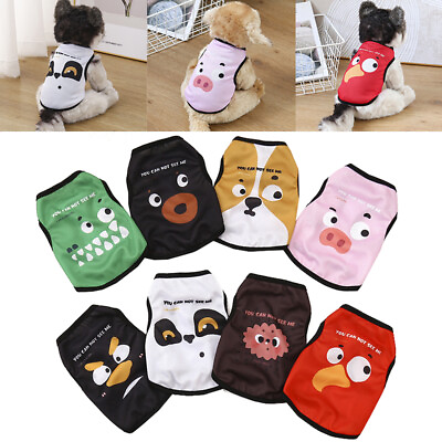 #ad #ad Pet Dog Clothes T Shirt Vest Clothing Puppy Cat Cute Printed Costume Apparel New C $0.99