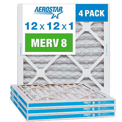 #ad 12x12x1 MERV 8 Air Filter 12x12x1 Box of 4 $19.35