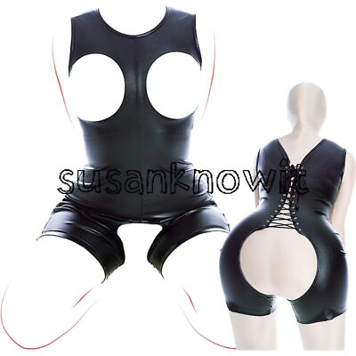 #ad Cupless Body Harness Binding Wear Jumpsuit Skirt Bodysuit Clubwear Lingerie $38.06