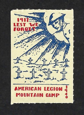 #ad 1940 Camp Stamp Department of New York Cinderella Stamps American Legion $1.99