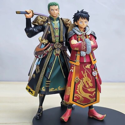 #ad Anime One Piece Figure Zoro Luffy PVC Statue 2024 Action Figures $19.99