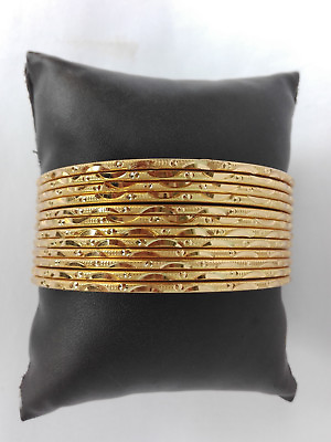 #ad Indian Ethnic Gold Plated Jewelry Bollywood Fashion Bridal Bangles Bracelets Set $13.99