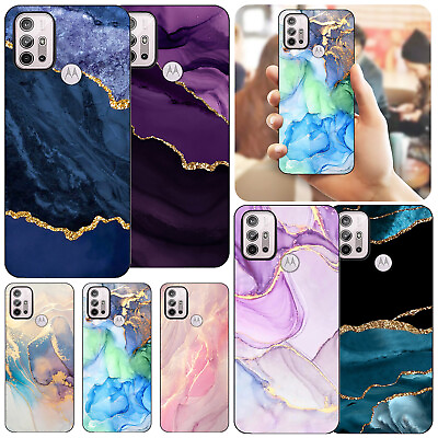 #ad Marble Texture Phone Case TPU Cover For Motorola Moto G Stylus 5G G Power G Play $7.89
